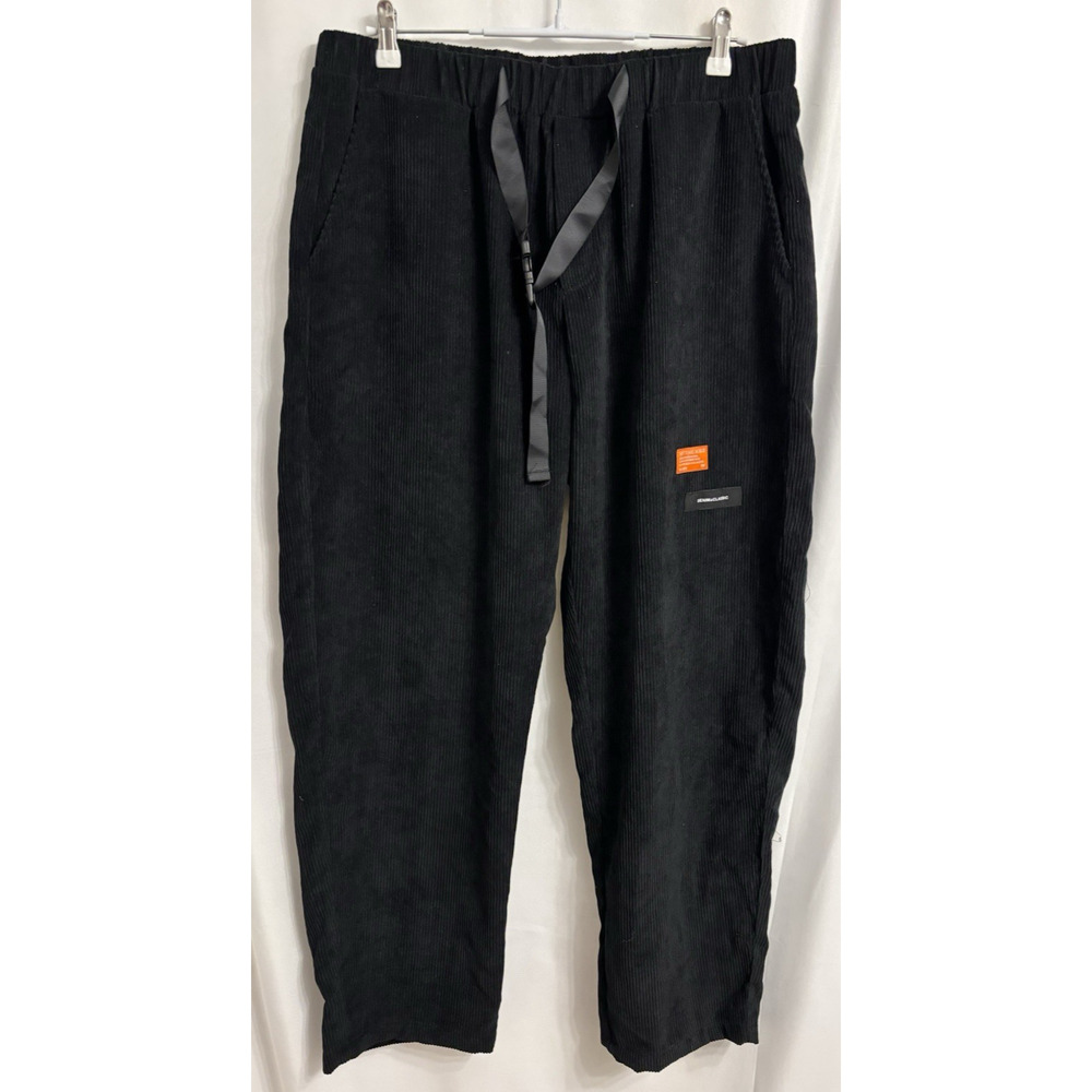 Charmkpr Men's XL Black Loose Fit Baggy Corduroy‎ Pants Skater Streetwear Urban